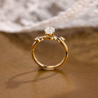 2 CT Round Three Stones Lab Grown Diamond Engagement Ring