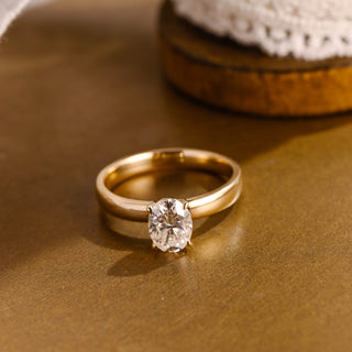 2 CT Round Three Stones Lab Grown Diamond Engagement Ring