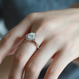 2 CT Round Three Stones Lab Grown Diamond Engagement Ring
