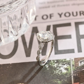 2 CT Round Three Stones Lab Grown Diamond Engagement Ring