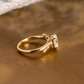 2 CT Round Three Stones Lab Grown Diamond Engagement Ring