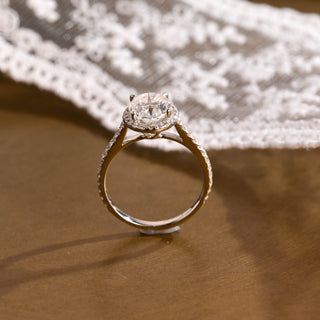 2 CT Round Three Stones Lab Grown Diamond Engagement Ring