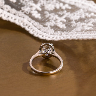 2 CT Round Three Stones Lab Grown Diamond Engagement Ring