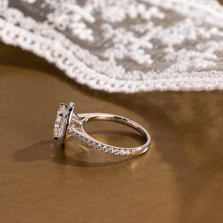 2 CT Round Three Stones Lab Grown Diamond Engagement Ring