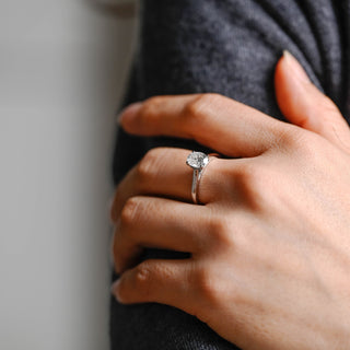 2 CT Round Three Stones Lab Grown Diamond Engagement Ring