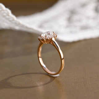 2 CT Round Three Stones Lab Grown Diamond Engagement Ring