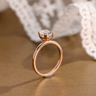 2 CT Round Three Stones Lab Grown Diamond Engagement Ring