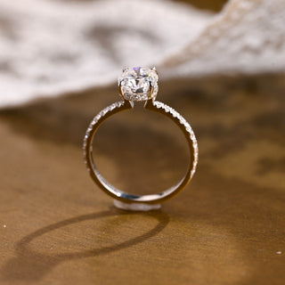 2 CT Round Three Stones Lab Grown Diamond Engagement Ring