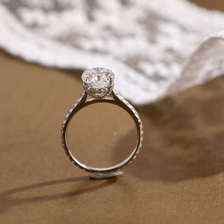 2 CT Round Three Stones Lab Grown Diamond Engagement Ring