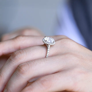 2 CT Round Three Stones Lab Grown Diamond Engagement Ring