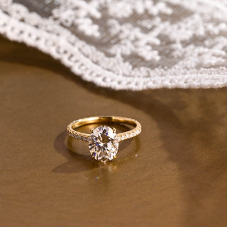 2 CT Round Three Stones Lab Grown Diamond Engagement Ring