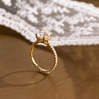 2 CT Round Three Stones Lab Grown Diamond Engagement Ring