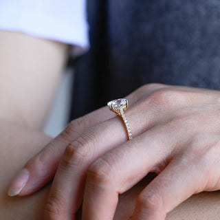 2 CT Round Three Stones Lab Grown Diamond Engagement Ring