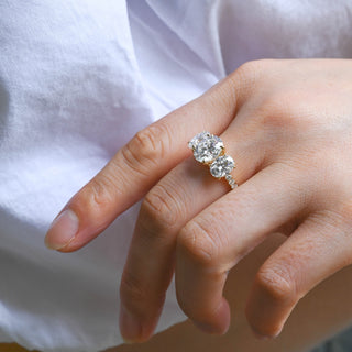 2 CT Round Three Stones Lab Grown Diamond Engagement Ring
