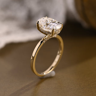 2 CT Round Three Stones Lab Grown Diamond Engagement Ring