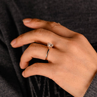 2 CT Round Three Stones Lab Grown Diamond Engagement Ring