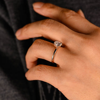 2 CT Round Three Stones Lab Grown Diamond Engagement Ring