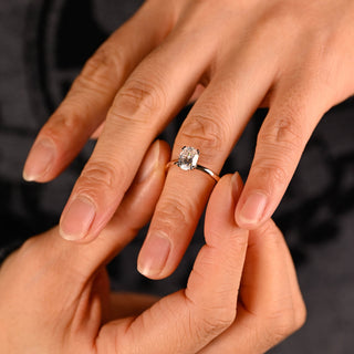 2 CT Round Three Stones Lab Grown Diamond Engagement Ring