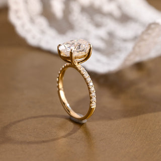 2 CT Round Three Stones Lab Grown Diamond Engagement Ring