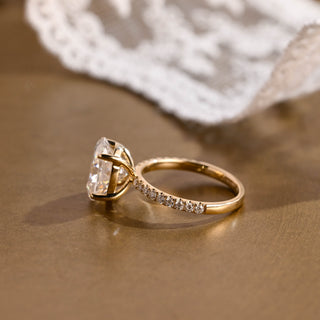 2 CT Round Three Stones Lab Grown Diamond Engagement Ring