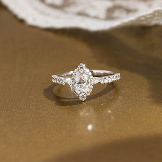 2 CT Round Three Stones Lab Grown Diamond Engagement Ring