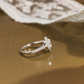 2 CT Round Three Stones Lab Grown Diamond Engagement Ring