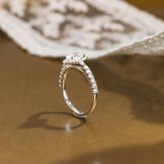 2 CT Round Three Stones Lab Grown Diamond Engagement Ring