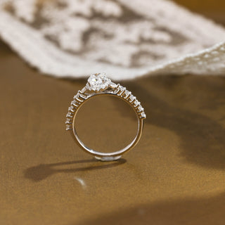 2 CT Round Three Stones Lab Grown Diamond Engagement Ring