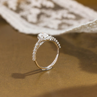 2 CT Round Three Stones Lab Grown Diamond Engagement Ring