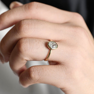 2 CT Round Three Stones Lab Grown Diamond Engagement Ring