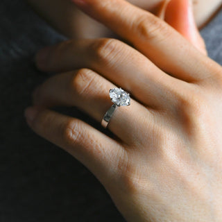 2 CT Round Three Stones Lab Grown Diamond Engagement Ring