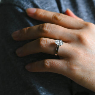 2 CT Round Three Stones Lab Grown Diamond Engagement Ring