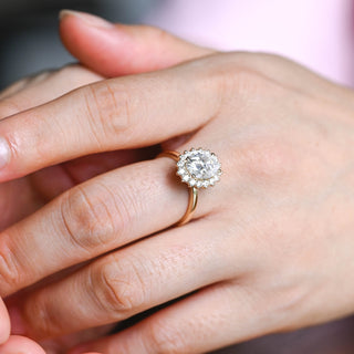 2 CT Round Three Stones Lab Grown Diamond Engagement Ring