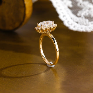 2 CT Round Three Stones Lab Grown Diamond Engagement Ring