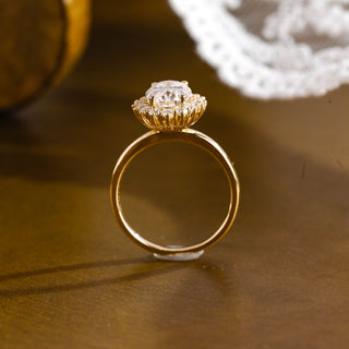 2 CT Round Three Stones Lab Grown Diamond Engagement Ring