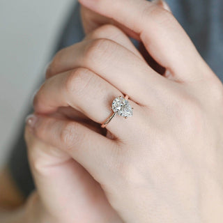 2 CT Round Three Stones Lab Grown Diamond Engagement Ring