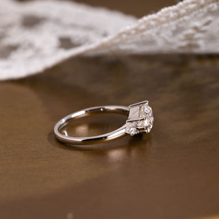 2 CT Round Three Stones Lab Grown Diamond Engagement Ring
