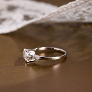 2 CT Round Three Stones Lab Grown Diamond Engagement Ring