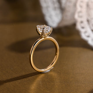 2 CT Round Three Stones Lab Grown Diamond Engagement Ring