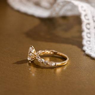 2 CT Round Three Stones Lab Grown Diamond Engagement Ring