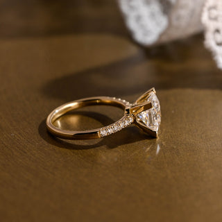 2 CT Round Three Stones Lab Grown Diamond Engagement Ring