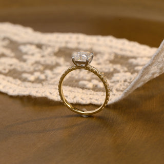 2 CT Round Three Stones Lab Grown Diamond Engagement Ring