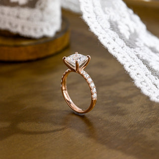 2 CT Round Three Stones Lab Grown Diamond Engagement Ring