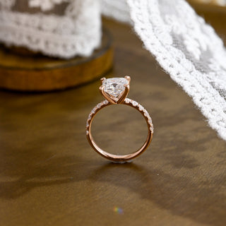 2 CT Round Three Stones Lab Grown Diamond Engagement Ring