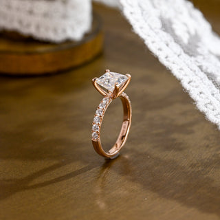 2 CT Round Three Stones Lab Grown Diamond Engagement Ring