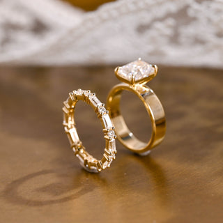 3.0 CT Round Pave Lab Grown Diamond Bridal Set