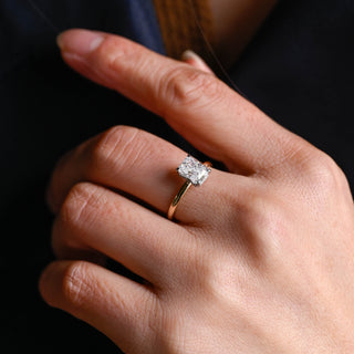2 CT Round Three Stones Lab Grown Diamond Engagement Ring