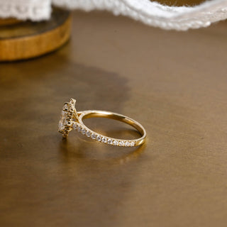 2 CT Round Three Stones Lab Grown Diamond Engagement Ring
