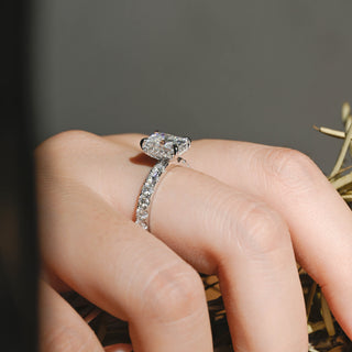 2 CT Round Three Stones Lab Grown Diamond Engagement Ring