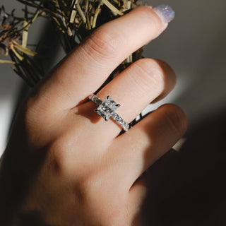 2 CT Round Three Stones Lab Grown Diamond Engagement Ring